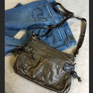 ❤️ Bueno Brown Leather Cross Body Bag Purse